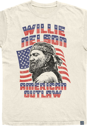 Made In USA American Outlaw Willie Nelson T-Shirt