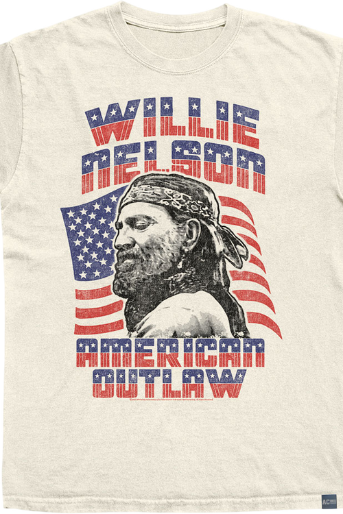Made In USA American Outlaw Willie Nelson T-Shirt