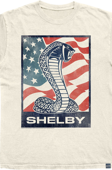 Made In USA Carroll Shelby Flag Snake T-Shirt