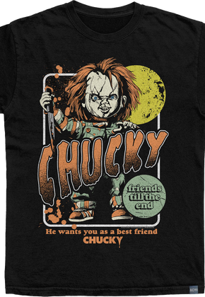 Made In USA Chucky Friends Till The End Child's Play T-Shirt