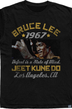 Made In USA Defeat Is A State Of Mind Bruce Lee T-Shirt