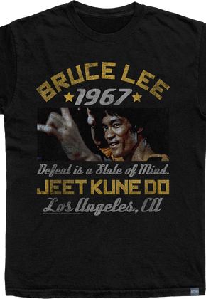 Made In USA Defeat Is A State Of Mind Bruce Lee T-Shirt