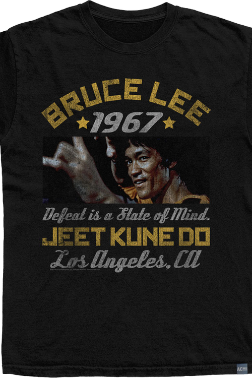 Made In USA Defeat Is A State Of Mind Bruce Lee T-Shirt