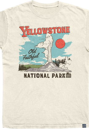 Made In USA Old Faithful Yellowstone Illustration NPCA T-Shirt