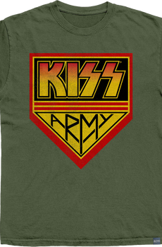 Made In USA Olive KISS Army T-Shirt