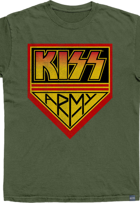 Made In USA Olive KISS Army T-Shirt