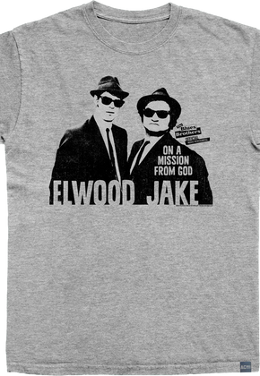 Made In USA On A Mission From God The Blues Brothers T-Shirt