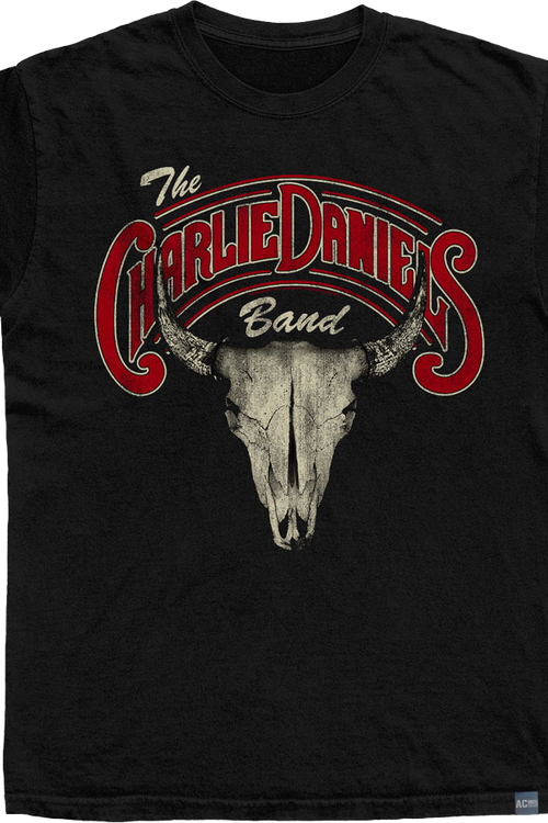 Made In USA Skull And Logo Charlie Daniels T-Shirt