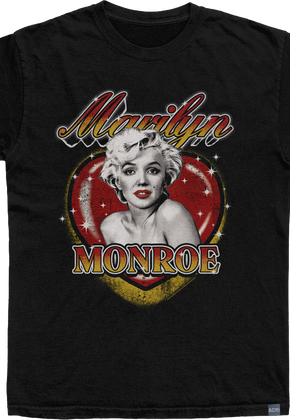 Made In USA Sparkling Heart Marilyn Monroe T-Shirt