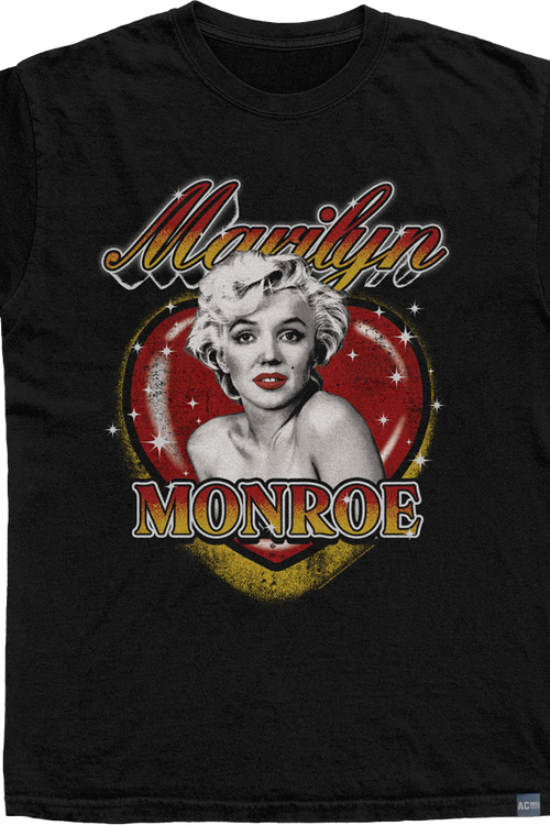 Made In USA Sparkling Heart Marilyn Monroe T-Shirt