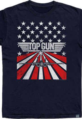 Made In USA Stars and Stripes Top Gun T-Shirt