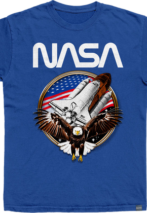 Made In USA Stars Stripes & Shuttle NASA T-Shirt