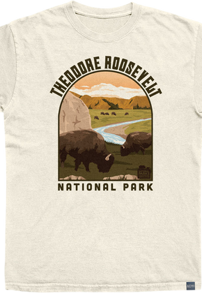 Made In USA Theodore Roosevelt Landscape Shape NPCA T-Shirt