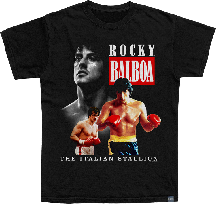 Made In USA Three Times the Stallion Rocky T-Shirt