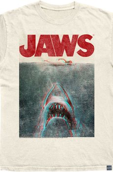 Made In USA Vintage 3D Movie Poster Jaws T-Shirt