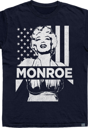 Made In USA Vintage American Flag Marilyn Monroe T-Shirt