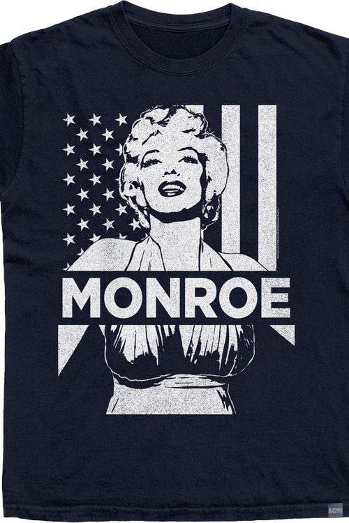 Made In USA Vintage American Flag Marilyn Monroe T-Shirt