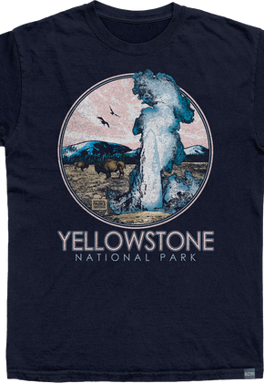 Made In USA Yellowstone Geyser Circle NPCA T-Shirt
