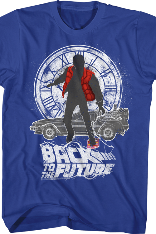 Marty McFly Delorean Clock Tower Back to the Future T-Shirt