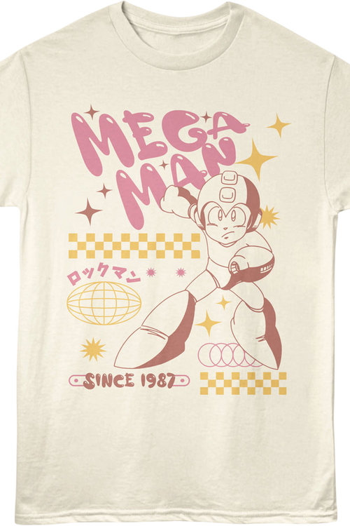 Bubble Letters Mega Man T-Shirt