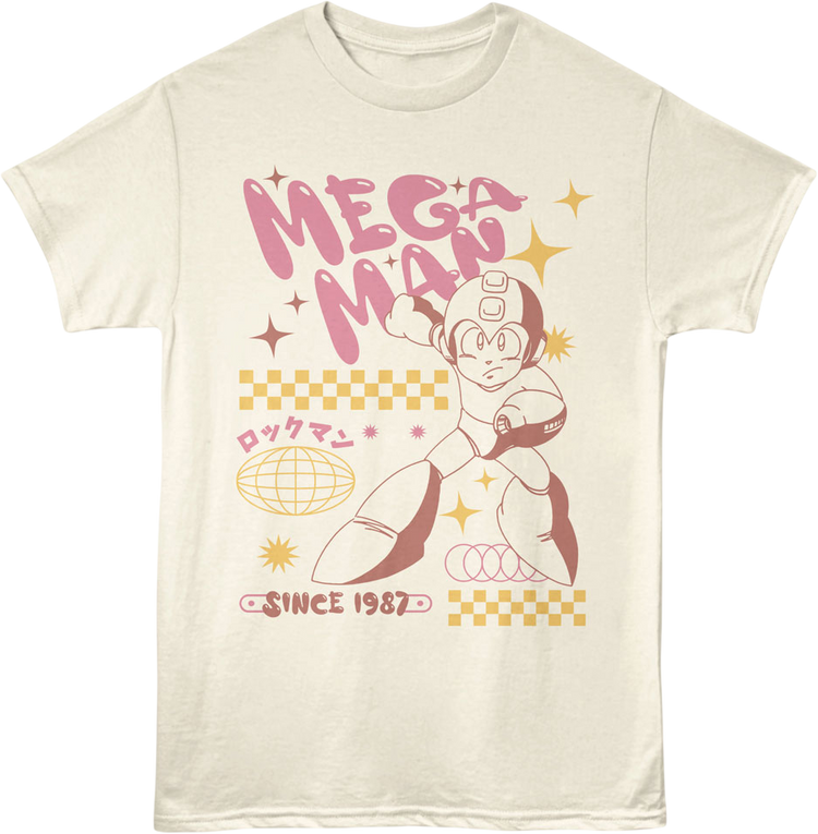 Bubble Letters Mega Man T-Shirt