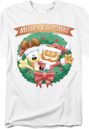 Meow-y Christmas Garfield T-Shirt