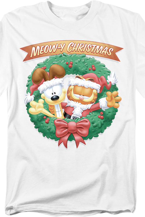 Meow-y Christmas Garfield T-Shirt