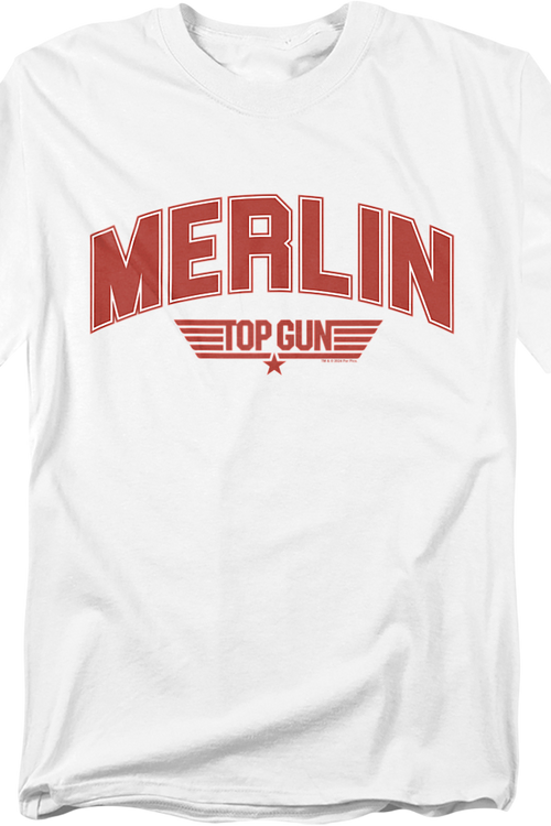 Merlin Chenille Letters Top Gun T-Shirt