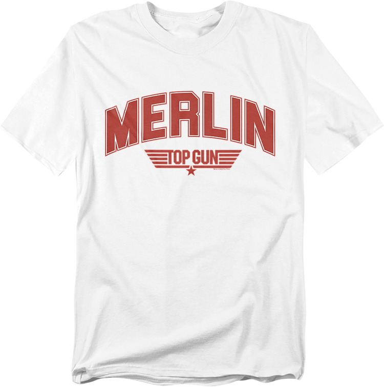 Merlin Chenille Letters Top Gun T-Shirt