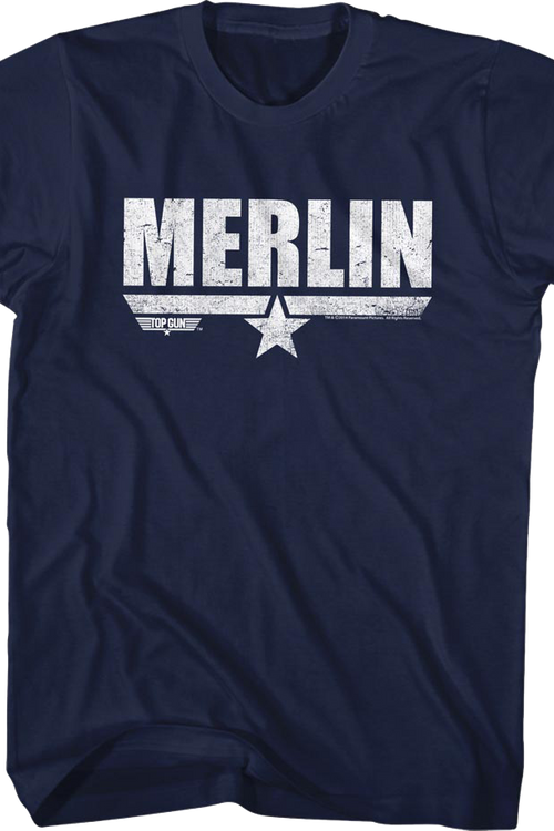 Distressed Merlin Top Gun T-Shirt