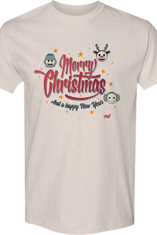 Merry Christmas And A Happy New Year Emoji T-Shirt