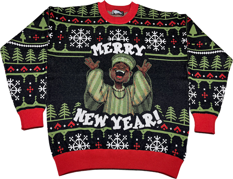 Merry New Year Trading Places Knitted Sweater