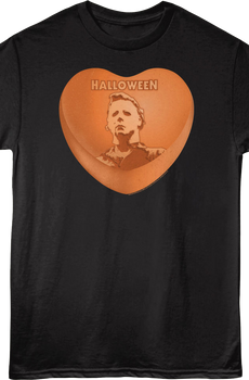 Michael Myers Candy Heart Halloween T-Shirt