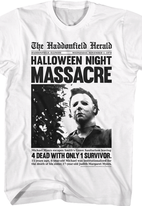 Michael Myers Headline Halloween T-Shirt