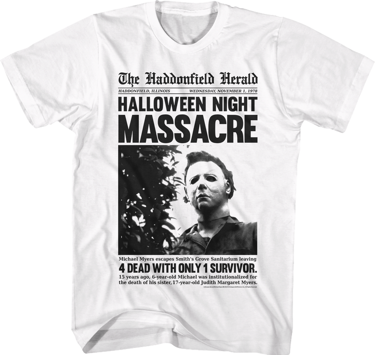 Michael Myers Headline Halloween T-Shirt