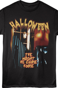 Michael Myers The Night He Came Home Collage Halloween T-Shirt