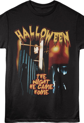 Michael Myers The Night He Came Home Collage Halloween T-Shirt