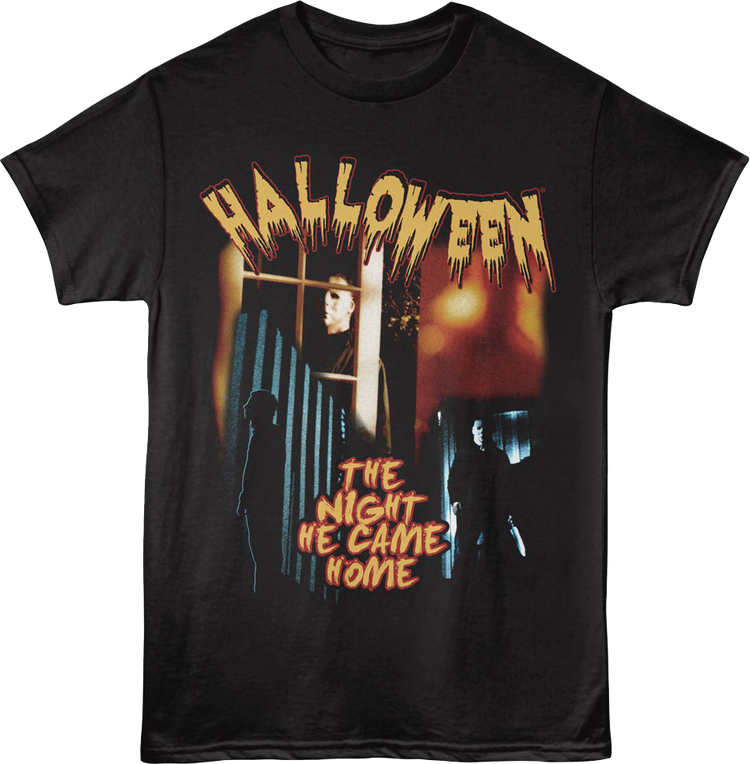 Michael Myers The Night He Came Home Collage Halloween T-Shirt