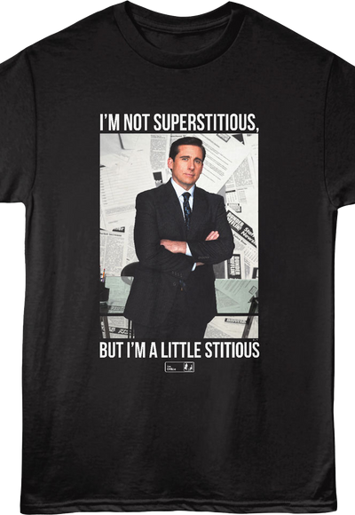 Michael Scott I'm Not Superstitious The Office T-Shirt