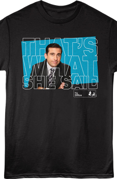 Michael Scott That's What She Said Block Letters The Office T-Shirt