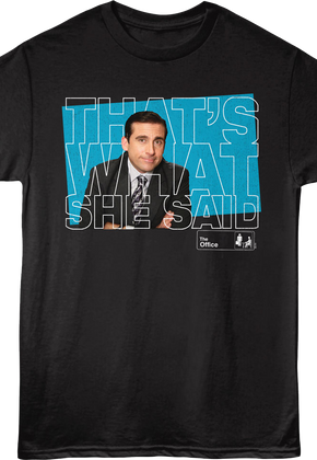 Michael Scott That's What She Said Block Letters The Office T-Shirt