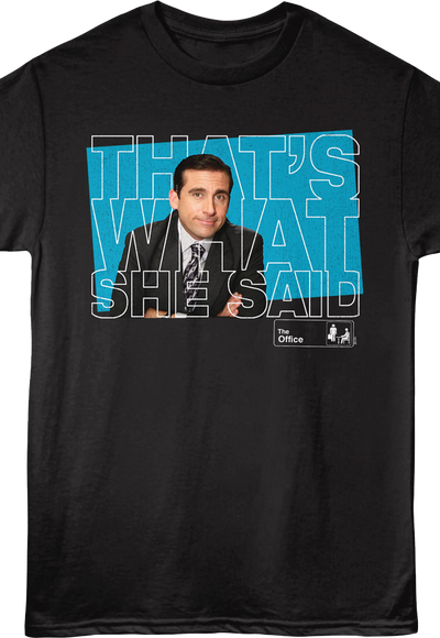Michael Scott That's What She Said Block Letters The Office T-Shirt