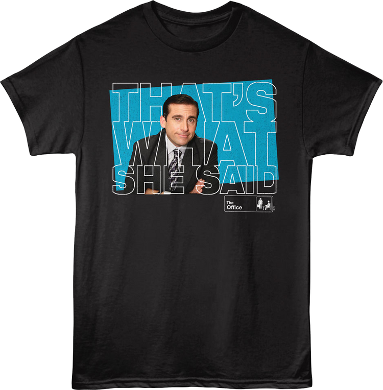 Michael Scott That's What She Said Block Letters The Office T-Shirt