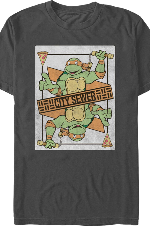 Michelangelo Playing Card Teenage Mutant Ninja Turtles T-Shirt