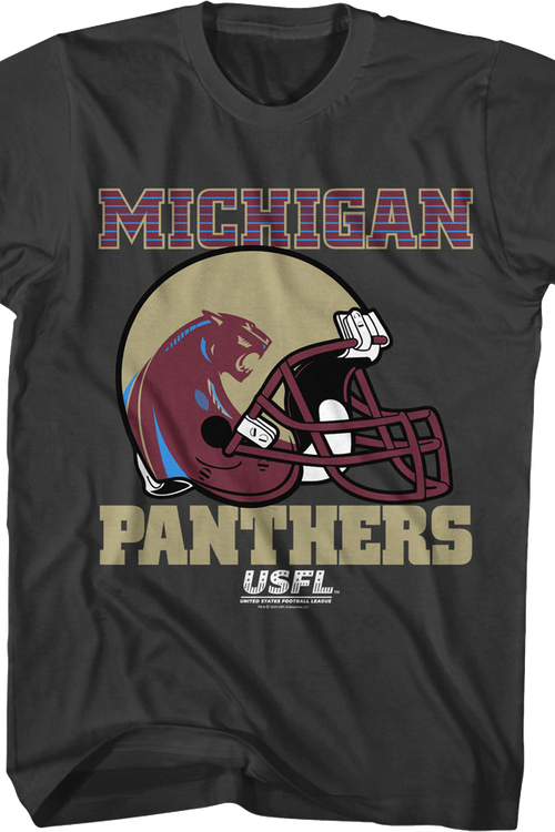 Michigan Panthers Helmet USFL T-Shirt