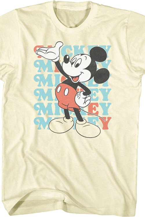 Mickey Mouse Stacked Name Disney T-Shirt