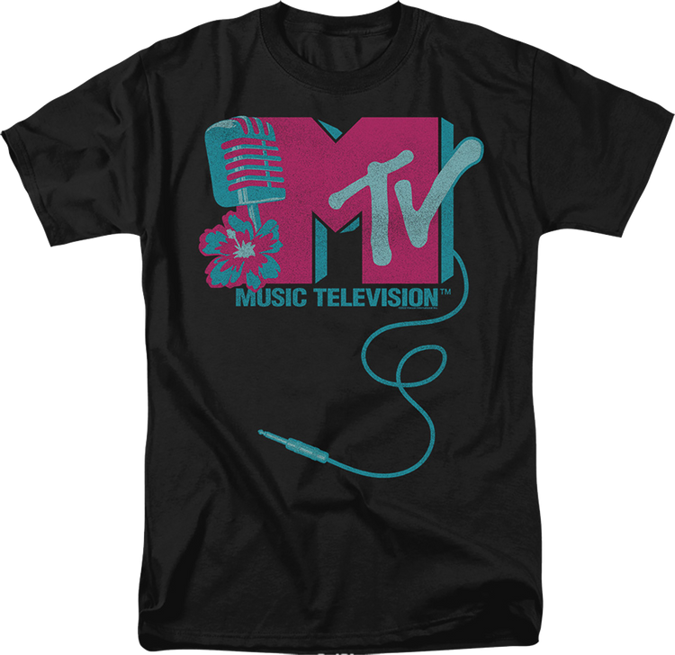 Microphone Logo MTV Shirt