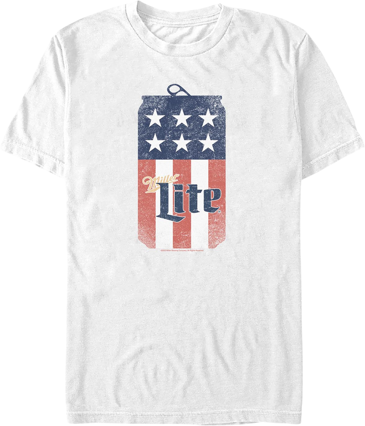 Vintage Patriotic Beer Can Miller Lite T-Shirt