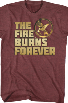 Mockingjay Fire Burns Forever Hunger Games T-Shirt