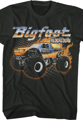 Truck On Fire Bigfoot T-Shirt